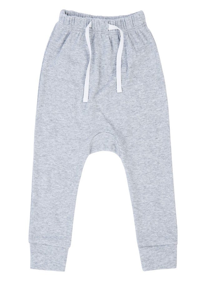 SOBOWO 6-9 Month Boy Pants Newborn Baby Boy 3-Pack Joggers Infant Baby Cotton Harem Pants for Toddler Boys Girls Interlock 195 GSM (6-9 Months, Black/White/Grey) - Image 3